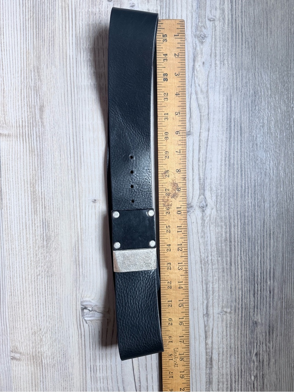 Black genuine leather Annette gortz belt - Picture 6 of 6